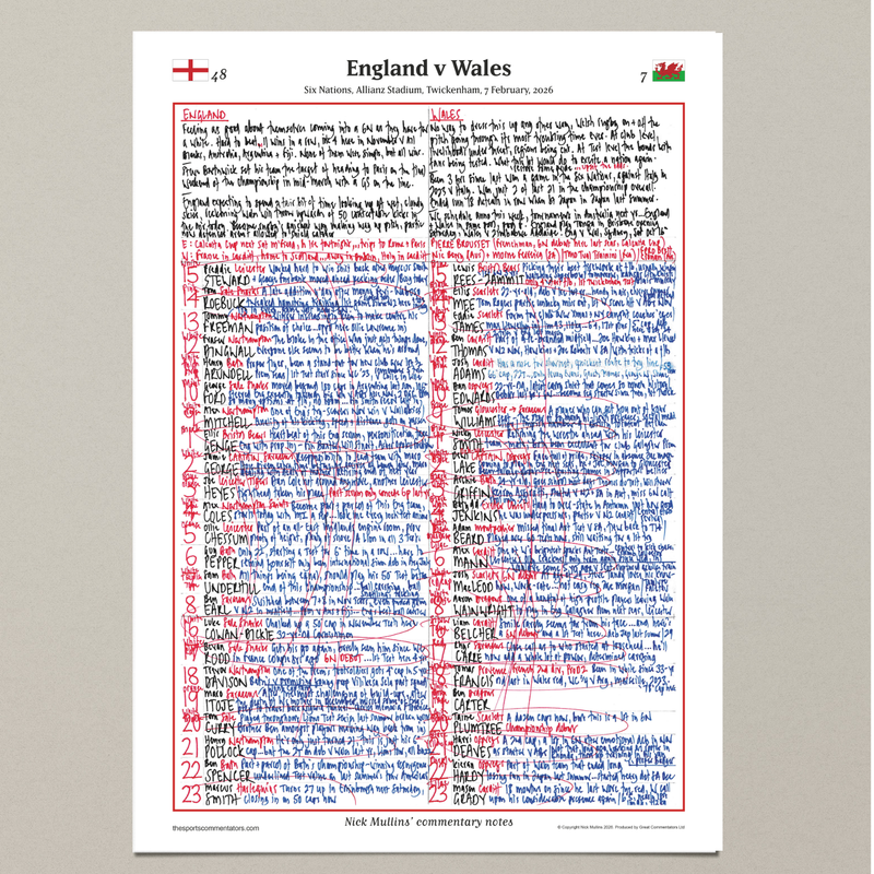 England v Wales, Six Nations Feb 2026 - Nick Mullins