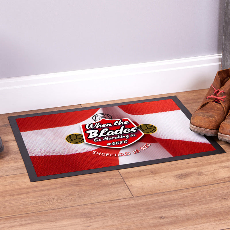 Sheffield  Marching in  - Football Legends - Door Mat -60cm X 40cm