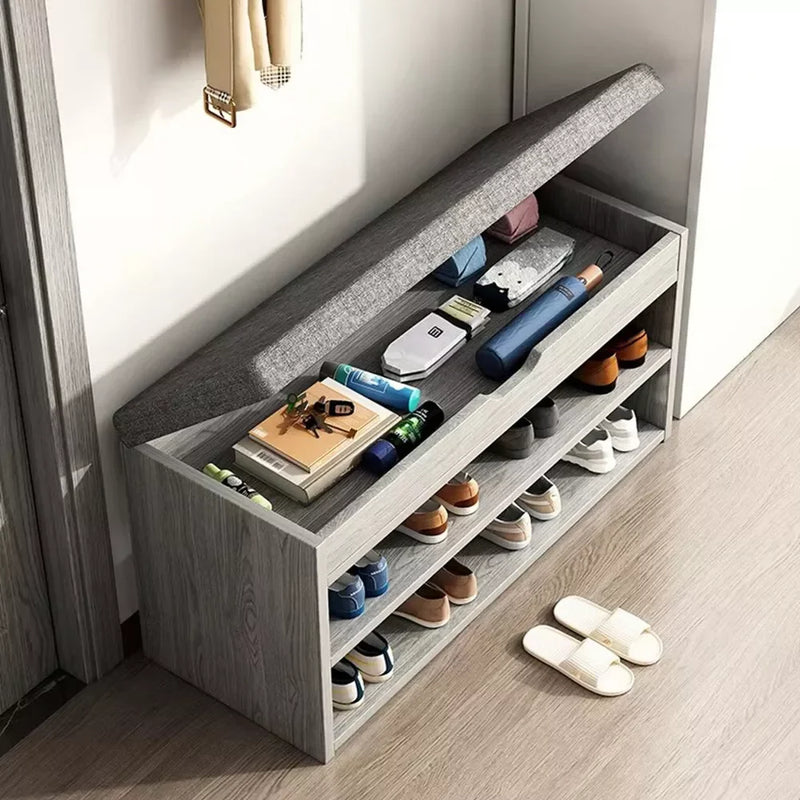Shoe Cabinet Bench with Storage – Hallway Shoe Rack Seating Stool