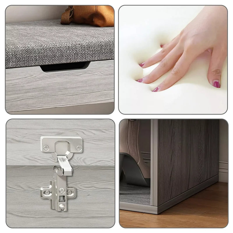 Shoe Cabinet Bench with Storage – Hallway Shoe Rack Seating Stool