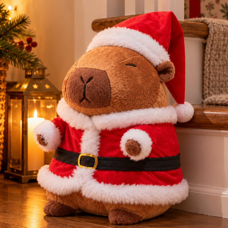 Plush Capybara Teddy Christmas Decoration