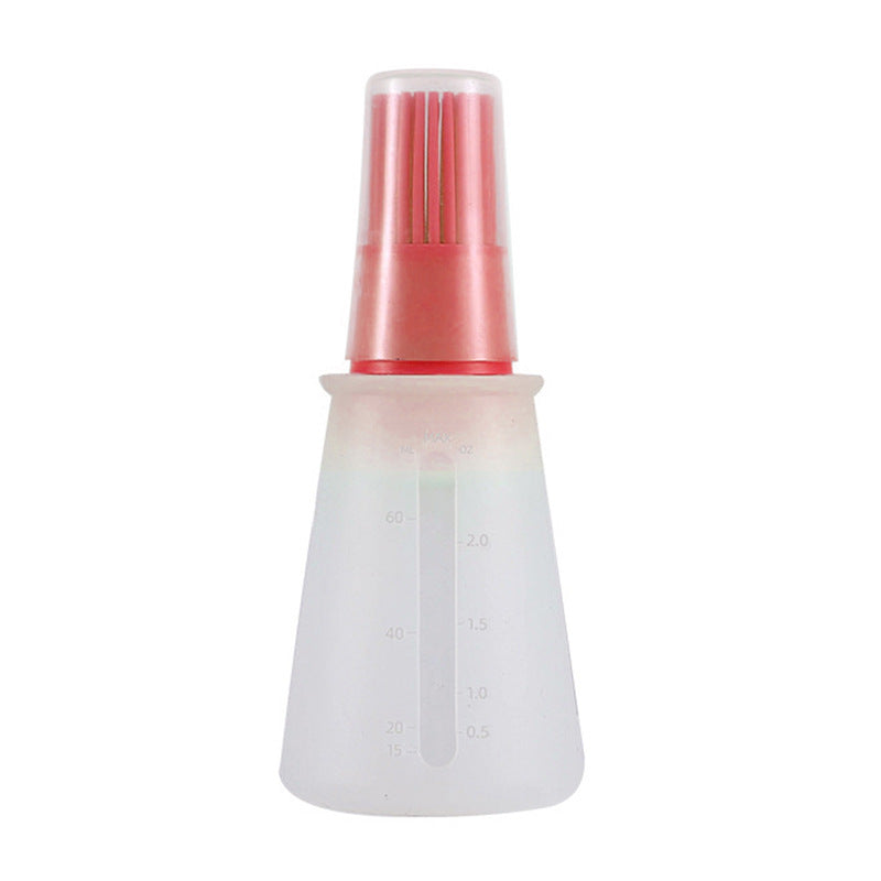 Silicone Basting Brush with Lid & Measurements - BBQ & Cooking Marinade Tool