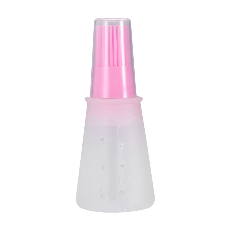 Silicone Basting Brush with Lid & Measurements - BBQ & Cooking Marinade Tool