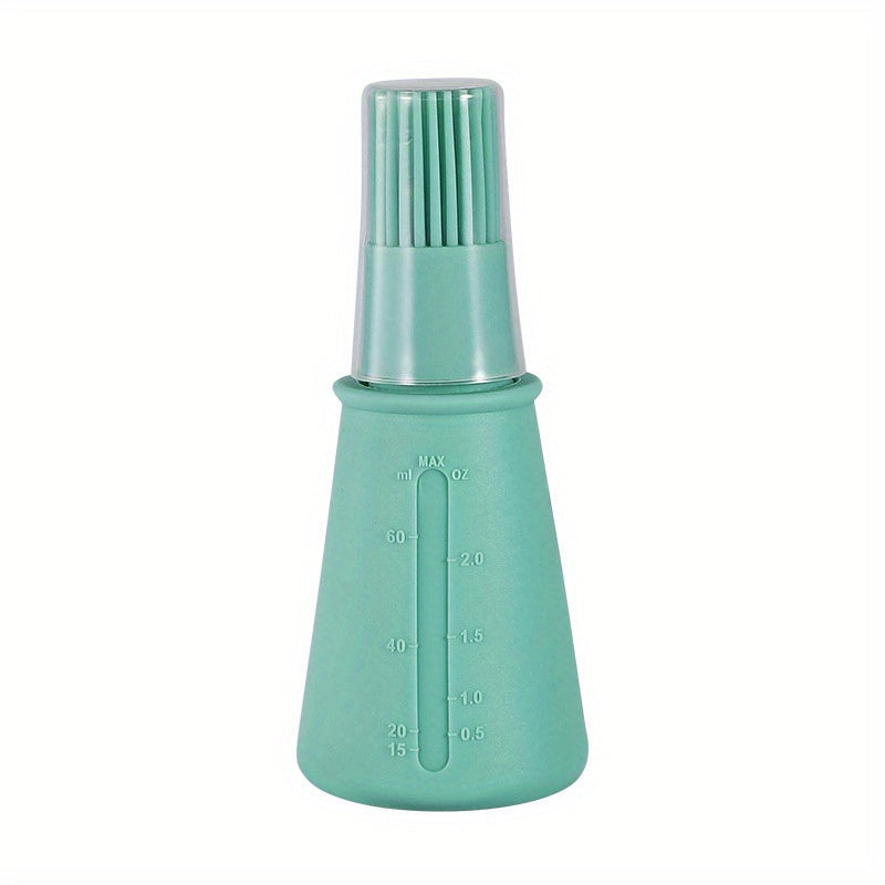 Silicone Basting Brush with Lid & Measurements - BBQ & Cooking Marinade Tool