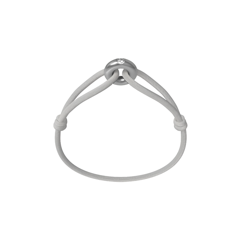 Silver Soho Diamond Cord Bracelet