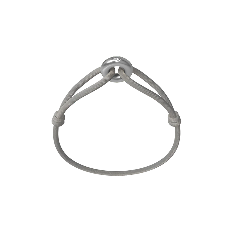 Silver Soho Diamond Cord Bracelet