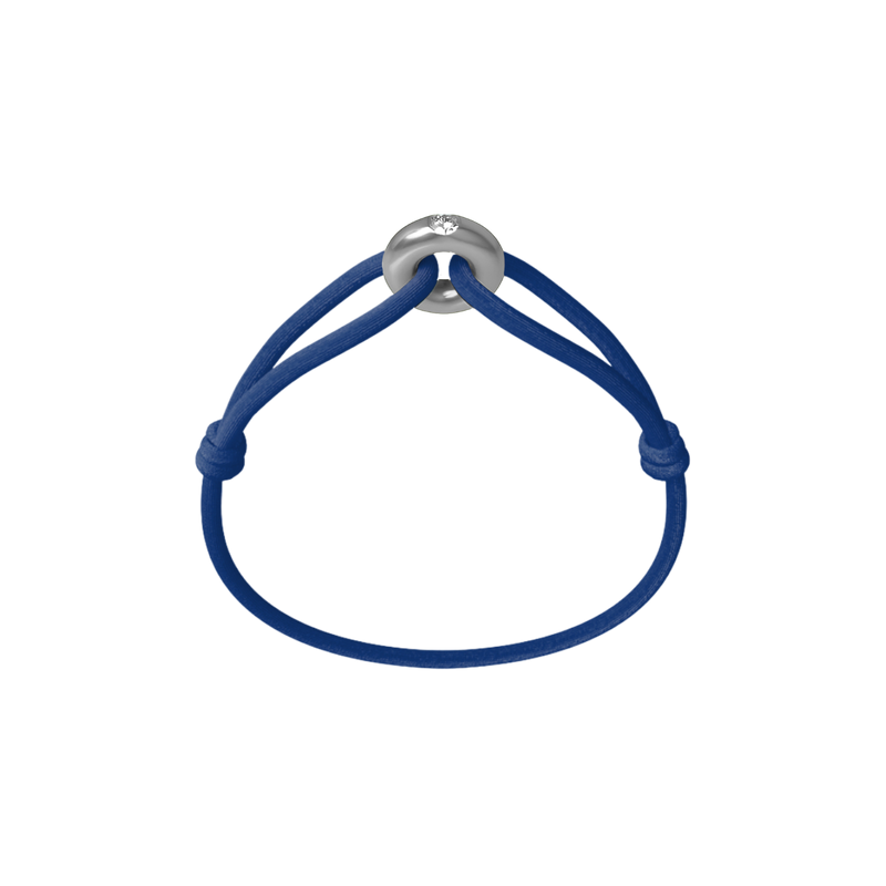 Silver Soho Diamond Cord Bracelet