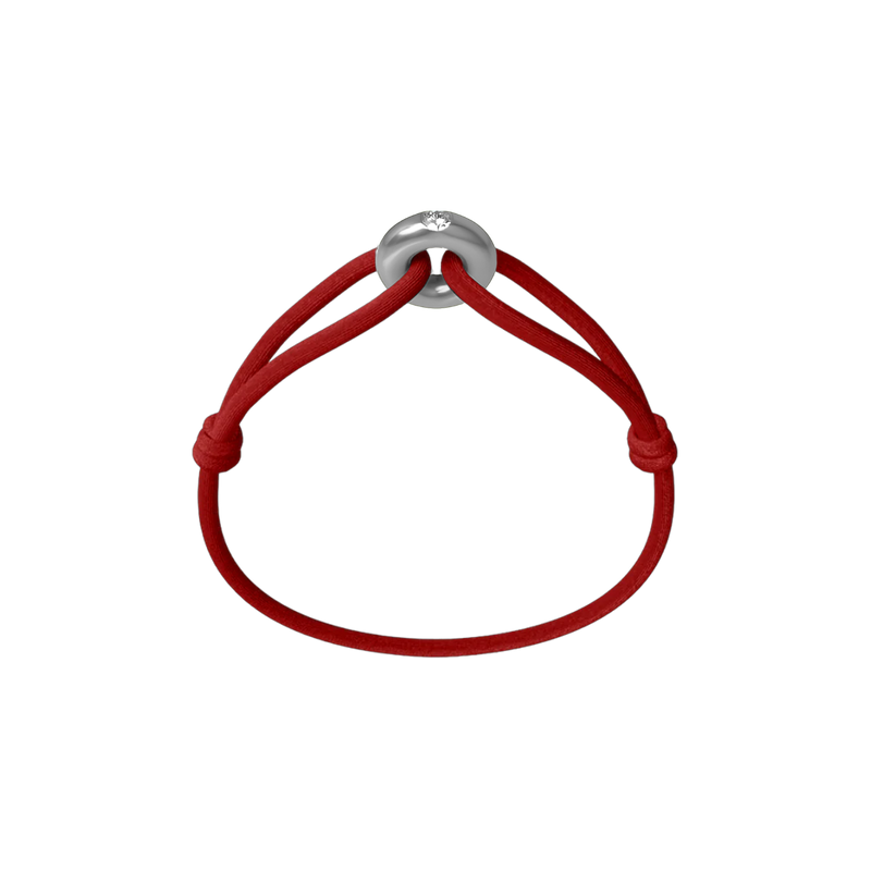 Silver Soho Diamond Cord Bracelet