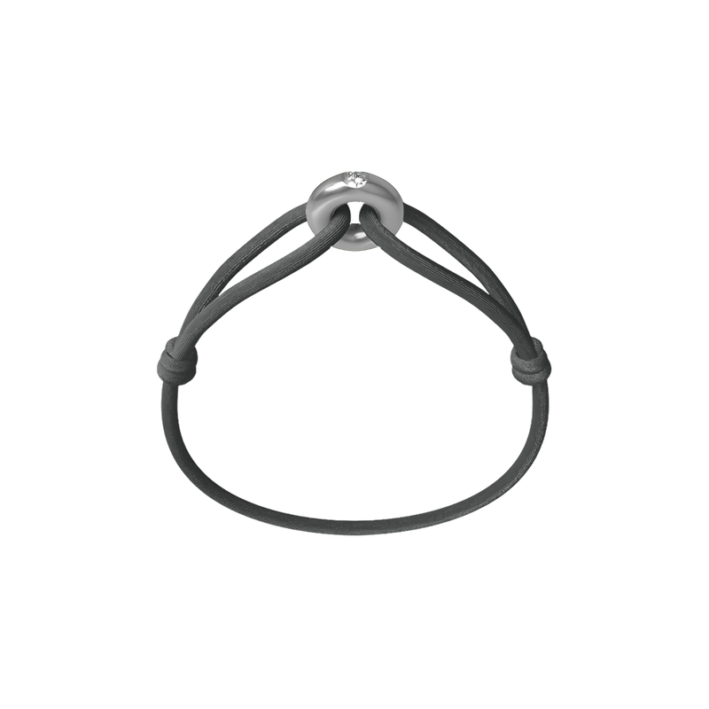 Silver Soho Diamond Cord Bracelet