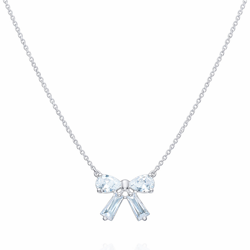 Cubic Zirconia Bow Necklace
