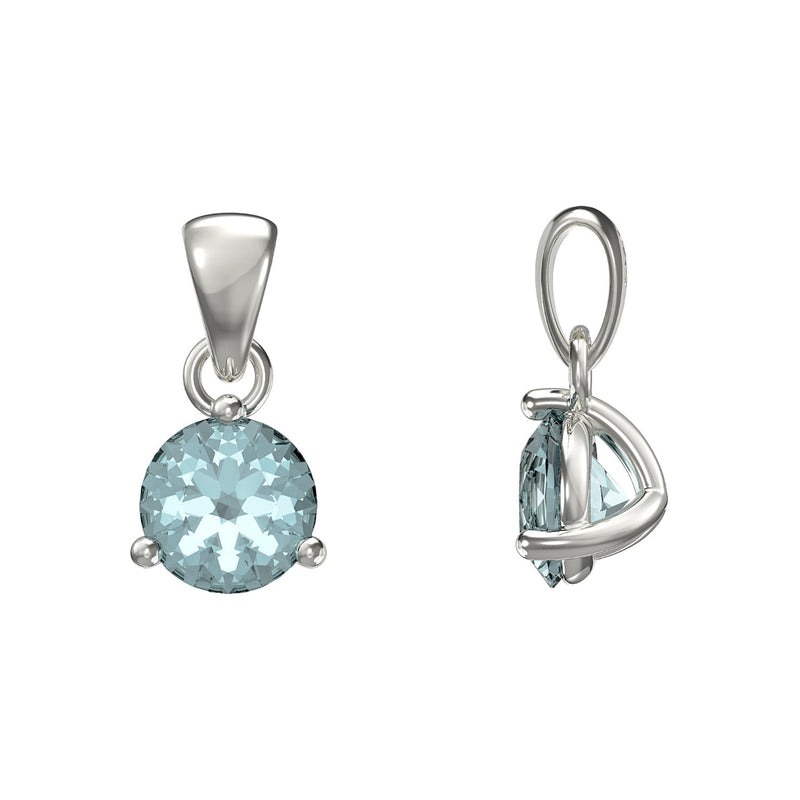 March Birthstone Pendant Necklace