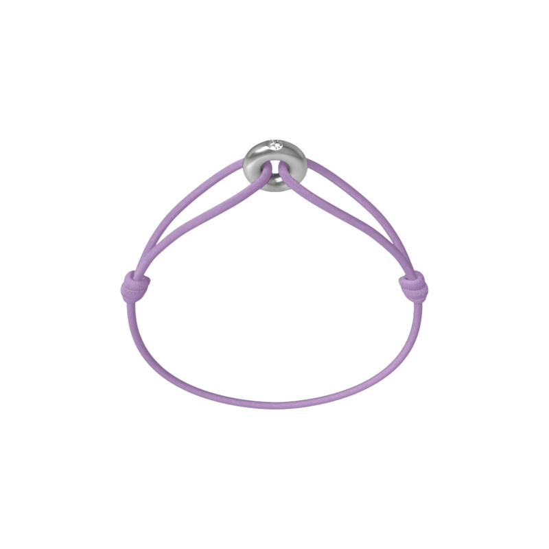 Mini Silver Soho Diamond Cord Bracelet