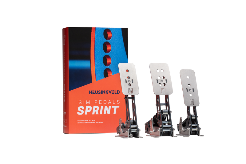 Heusinkveld Sprint 3-Pedal Set (Black) – Professional Sim Racing Brake, Throttle & Clutch | Load Cell Precision