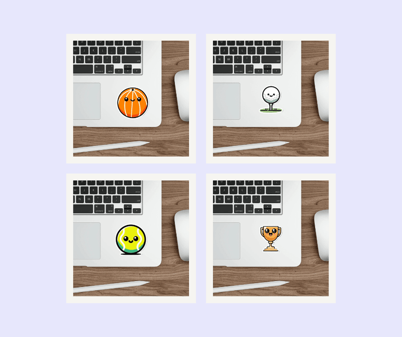 Sports Sticker Bundle –Fun Athletic Gift