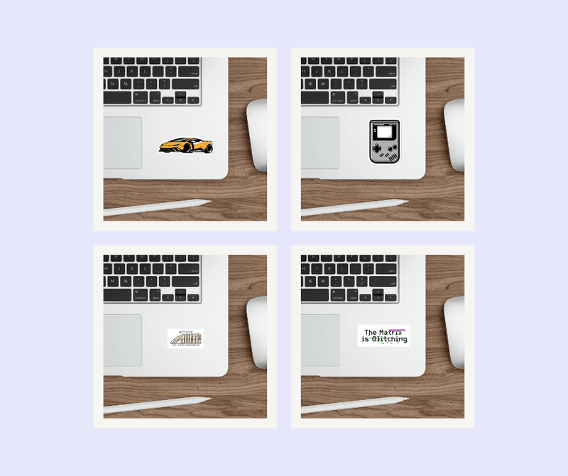 Minimalistic Retro Sticker Bundle
