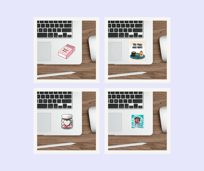 Romantic & Playful Sticker Bundle – Punny Love Stickers
