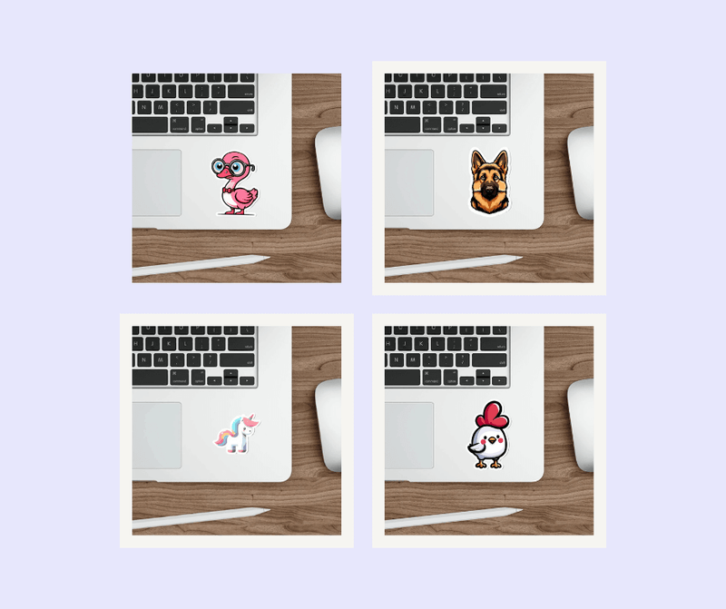 Quirky Animal Vinyl Sticker Bundle