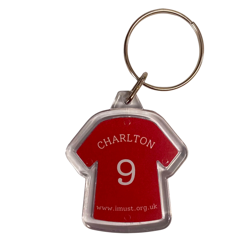 Sir Bobby Charlton Player Keyring