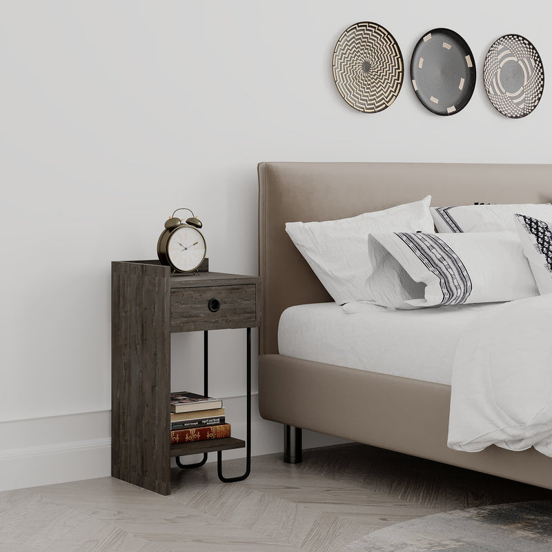 Sirius Modern Bedside Table Left Module Width Bedroom Furniture 32cm