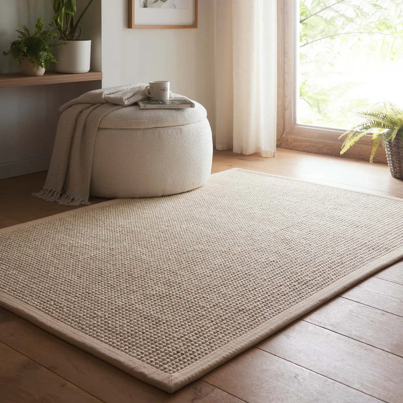 Sisal Boucle Rug | Beige Border
