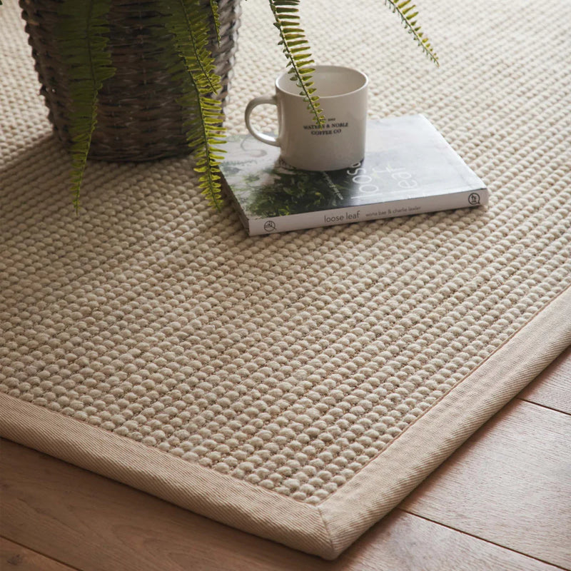 Sisal Boucle Rug | Beige Border