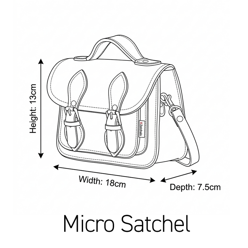 Handmade Leather Micro Satchel - Green