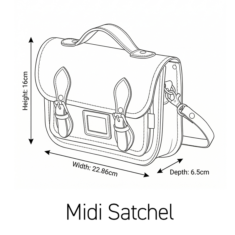 Leather Midi Satchel - Rose Quartz