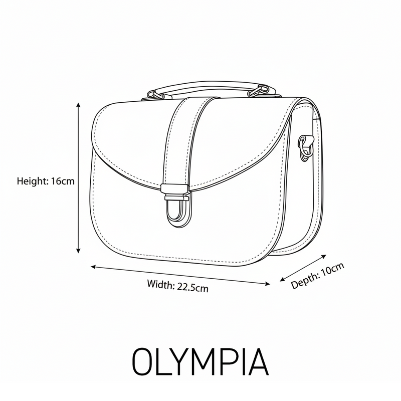 Olympia Handmade Leather Bag - Dark Brown