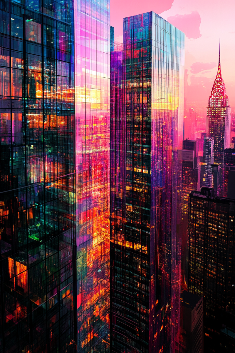 Skyscraper Reflections Canvas