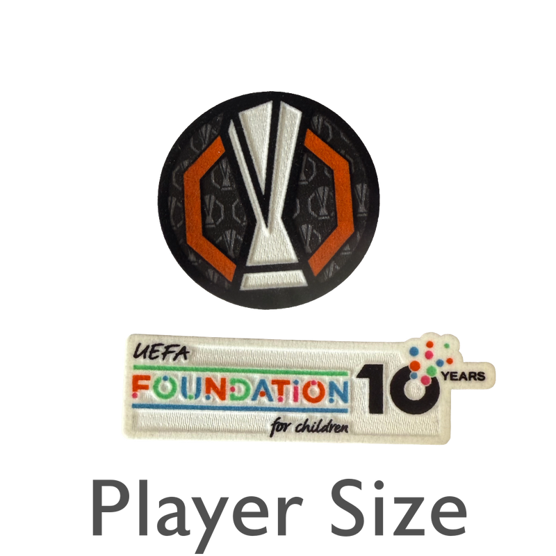 Europa League Sleeve Badges 2025/26 - Trophy Badge and UEFA Federation Patch  (10 Years)