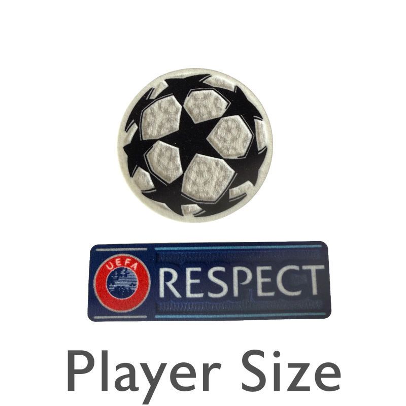 Champions League and Respect Player Size Sleeve Badge
