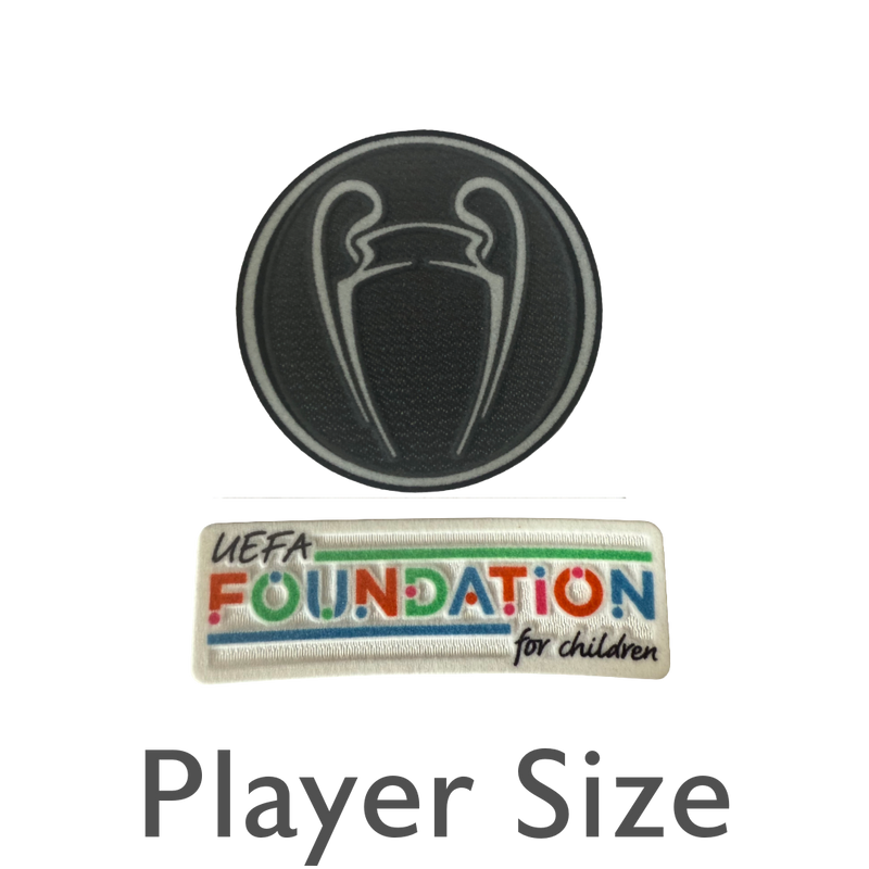 Champions League Holders and Uefa Foundation Sleeve Badges