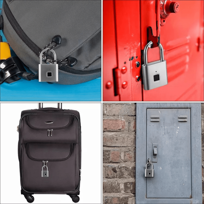 Smart Fingerprint Padlock - Waterproof, Keyless & USB Rechargeable Lock for Luggage, Backpacks & Travel