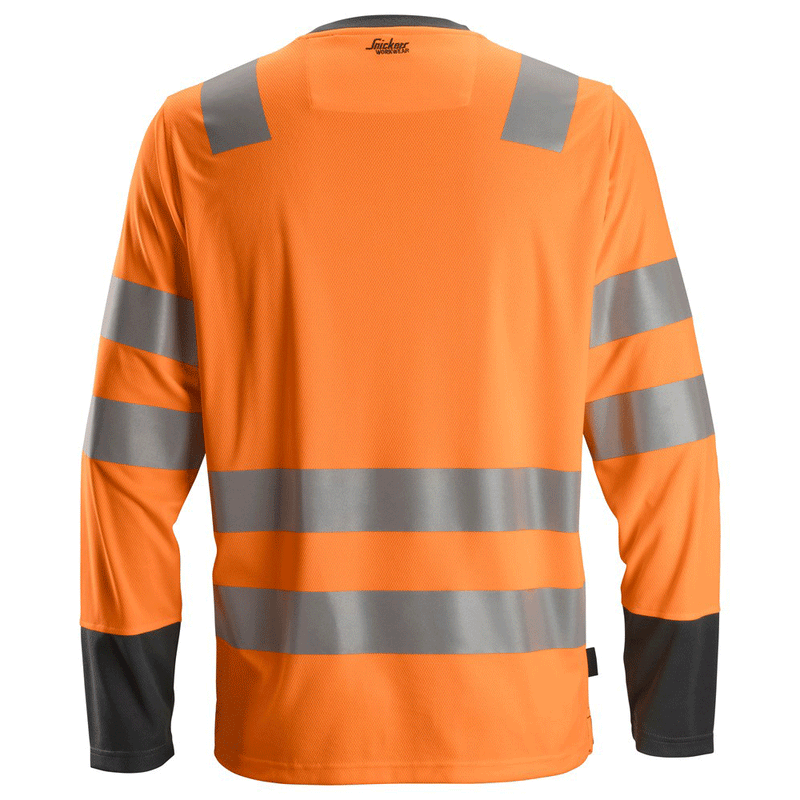 Snickers 2433 AllroundWork Hi-Vis Long Sleeve Shirt CL2 Various Colours