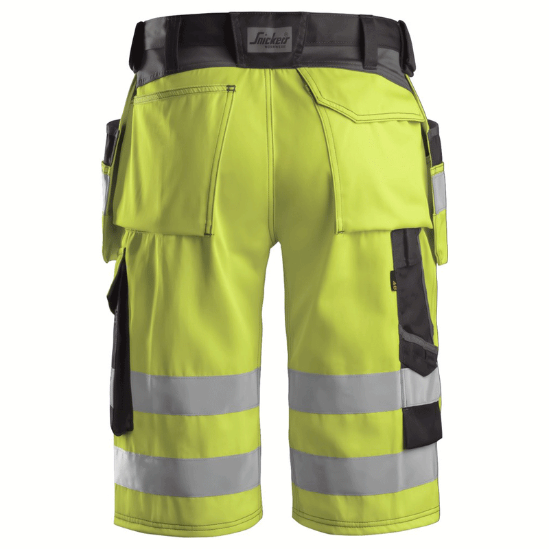 Snickers 3033 Hi-Vis Holster Pocket Shorts, Class 1 Hi-Vis Yellow, 38" Waist-Snickers 54