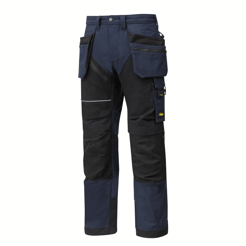 Snickers 6215 RuffWork Cotton, WorkTrousers+Holster Pockets Navy Blue/Black