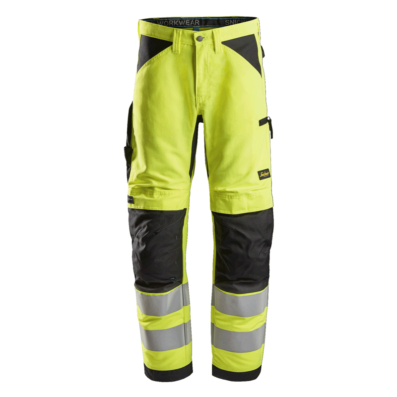Snickers 6332 LiteWork, Hi-Vis Work Trousers+ Cl2 Various Colours