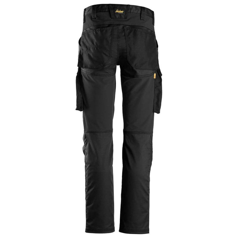 Snickers 6803 AllroundWork, Stretch Trousers without Knee Pockets Black 33" Waist - 35" Leg
