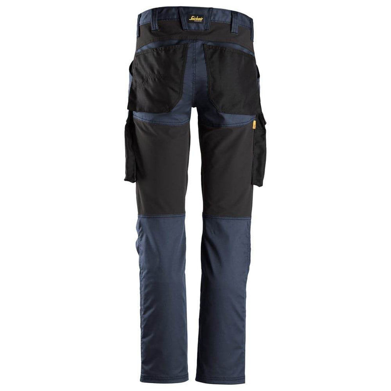 Snickers 6803 AllroundWork, Stretch Trousers without Knee Pockets Navy, 31" Waist 32" Leg-Snickers 46