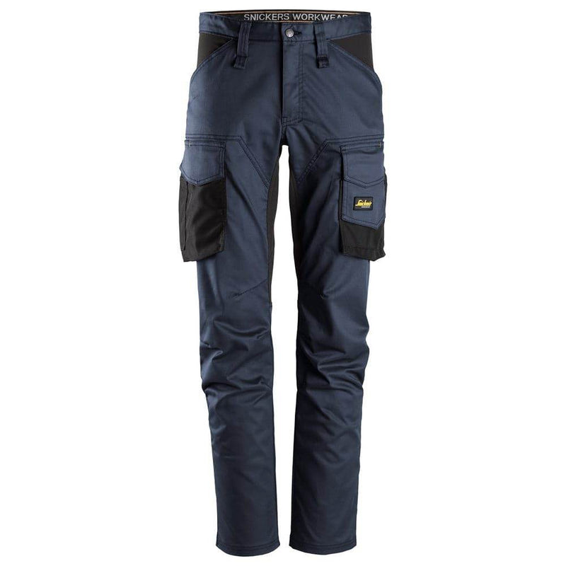 Snickers 6803 AllroundWork, Stretch Trousers without Knee Pockets Navy, 31" Waist 32" Leg-Snickers 46