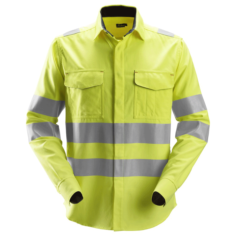 Snickers 8562 ProtecWork,Flame Retardant Arc Protection Hi-Vis Shirt, Class 3