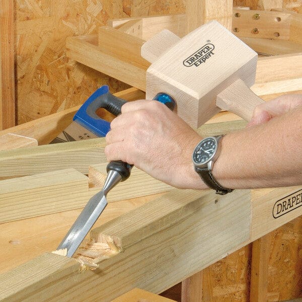 Draper Soft Grip Pound Thru Bevel Edge Wood Chisel