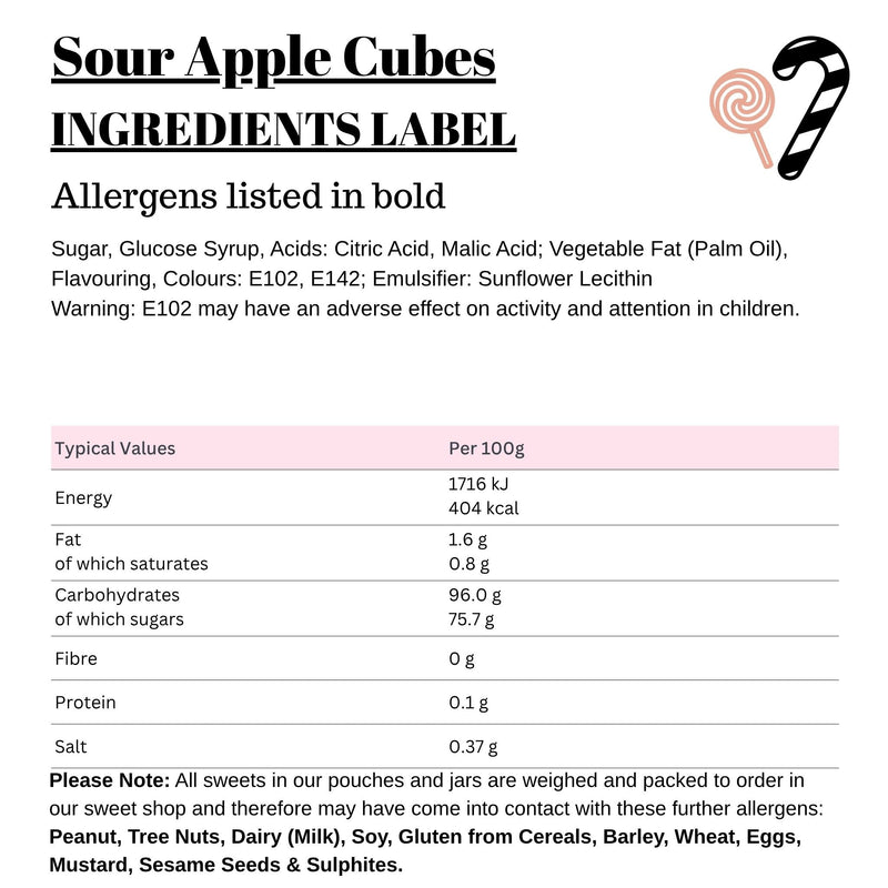 Sour Apple Cubes