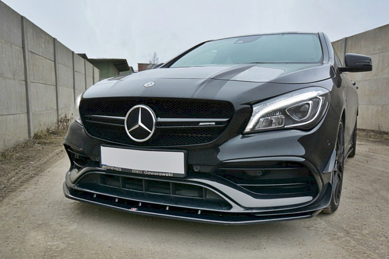 Maxton Design - FRONT SPLITTER V.1 MERCEDES CLA 45 AMG C117 (FACELIFT) (2017-UP)