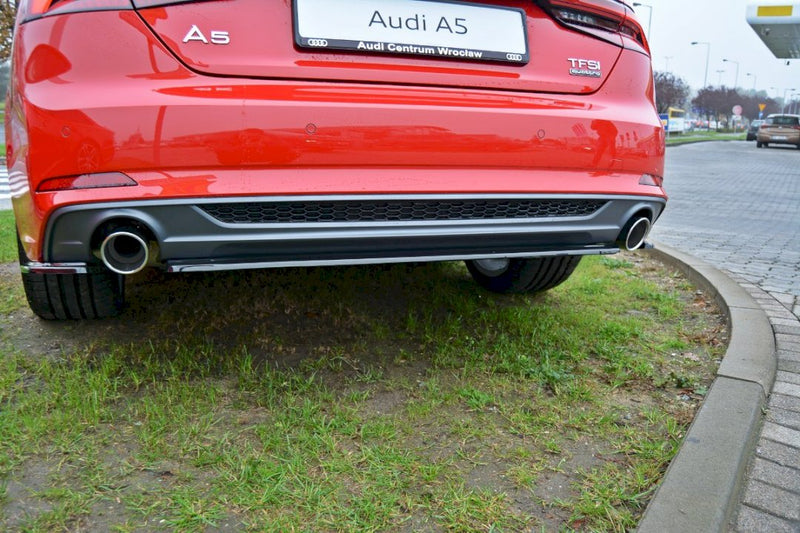 Maxton Design - CENTRAL REAR SPLITTER AUDI A5 F5 S-LINE COUPE (WITHOUT A VERTICAL BAR) (2016 - UP)