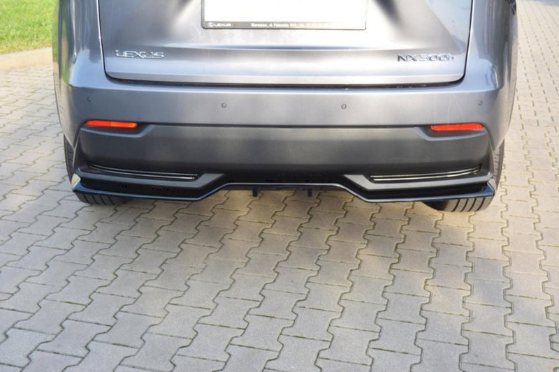 Maxton Design - CENTRAL REAR SPLITTER LEXUS NX MK1 H (WITH VERTICAL BARS) (2014- 2017)