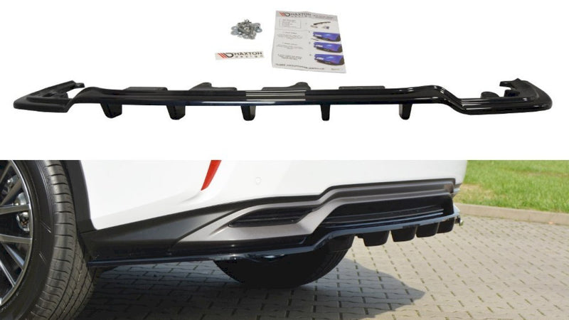 Maxton Design - CENTRAL REAR SPLITTER LEXUS RX MK4 H (WITH VERTICAL BARS)