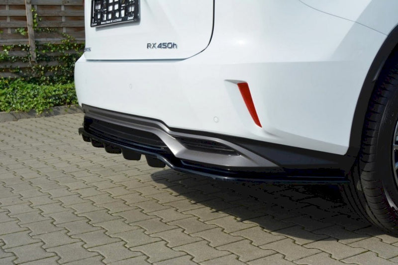Maxton Design - CENTRAL REAR SPLITTER LEXUS RX MK4 H (WITH VERTICAL BARS)
