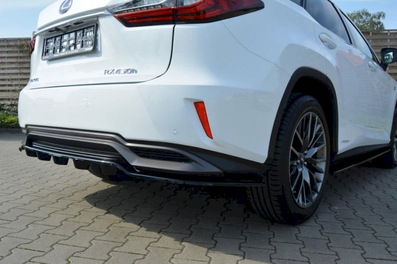 Maxton Design - CENTRAL REAR SPLITTER LEXUS RX MK4 H (WITH VERTICAL BARS)
