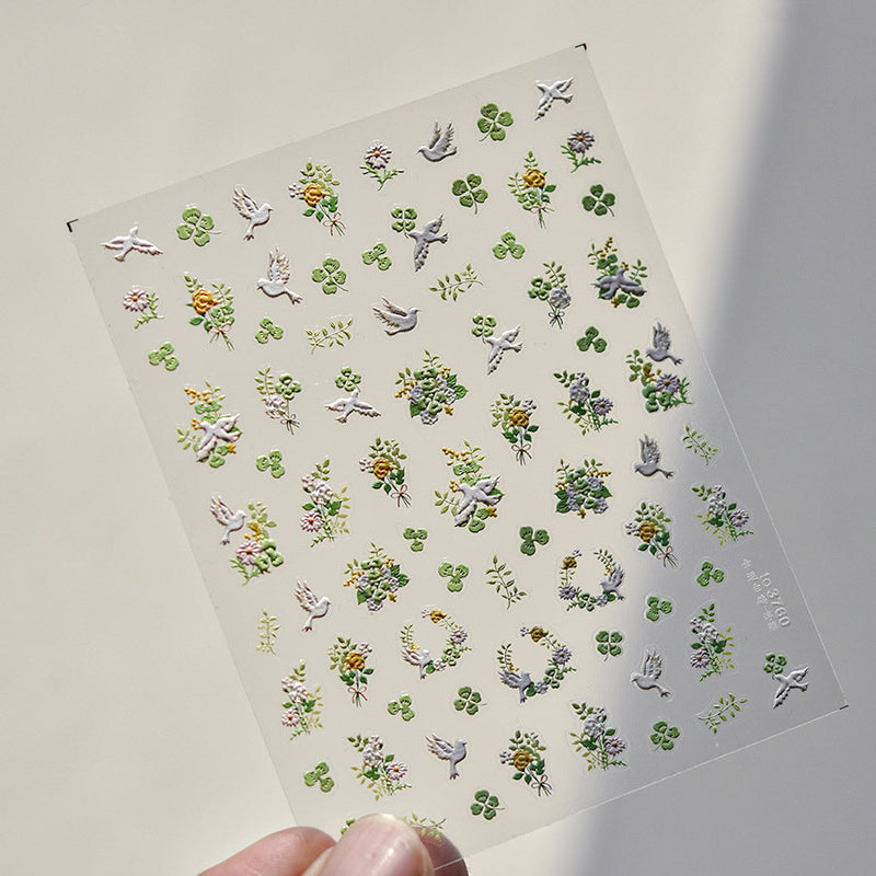Hello Claws | Spring Flower And Bird Nail Deco Sticker